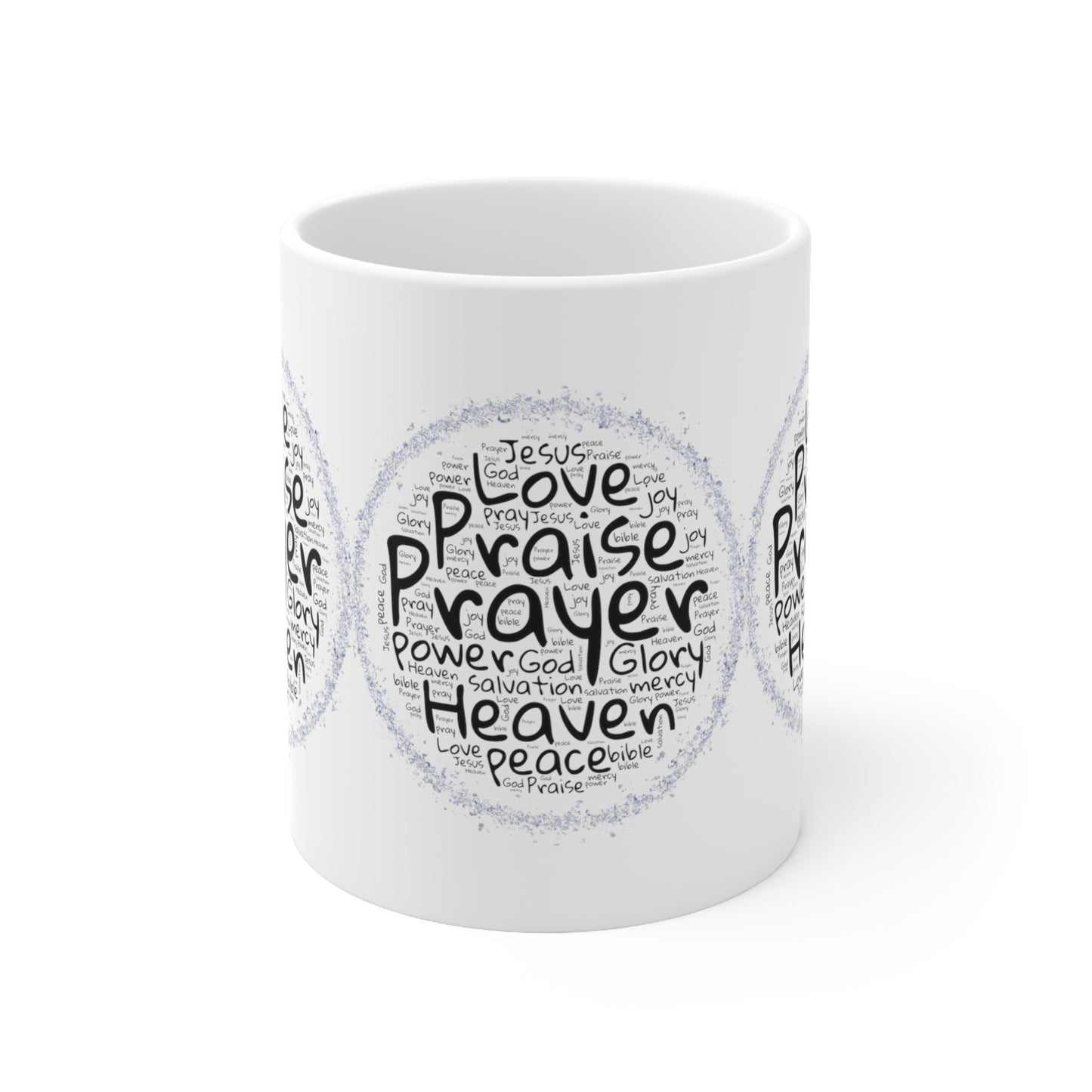 Christian Mug Praise Word Cloud White Ceramic Mug 11oz Church Gift