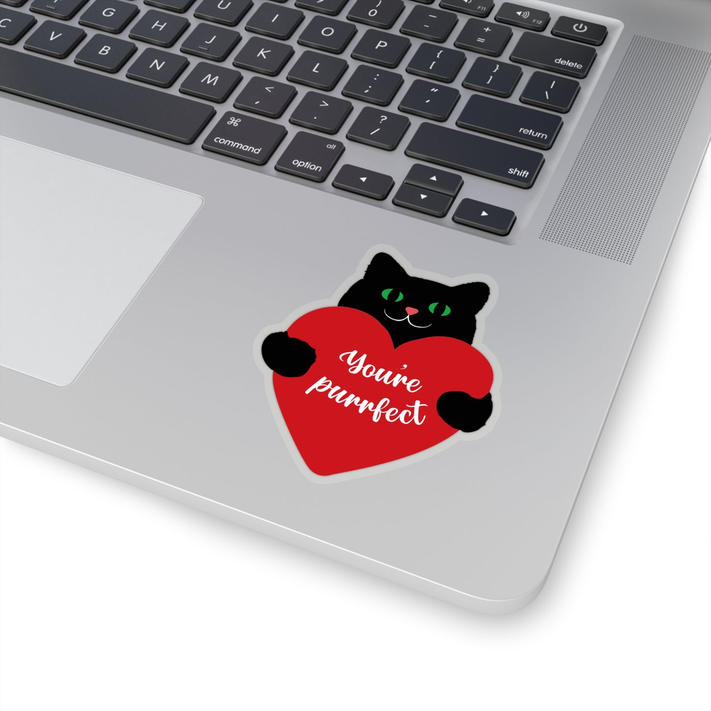Lovely Kiss-Cut Stickers Valentines Day Black Cat With A Heart Decorative Stickers for cards, Scrapbooks, gift tags, or on their own