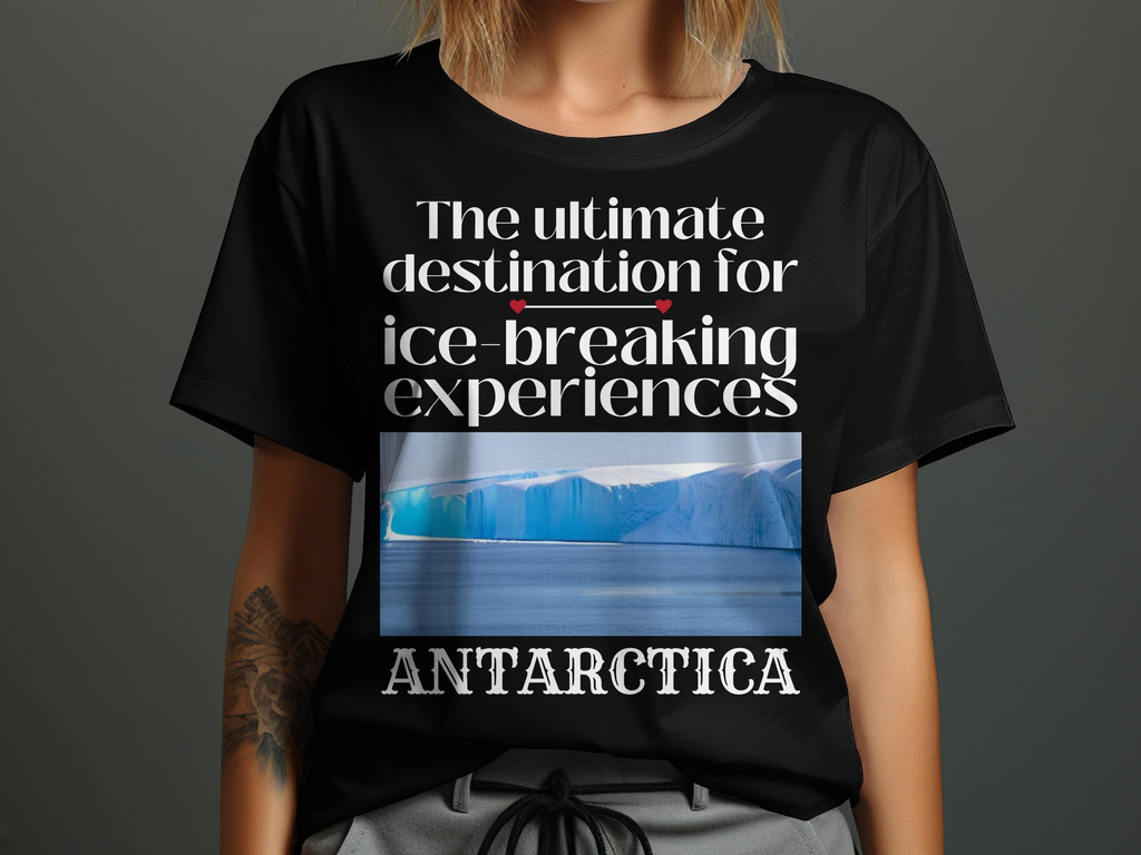 Antarctica T-Shirt Collection Shirt - This T-shirt Features An Ice Wall