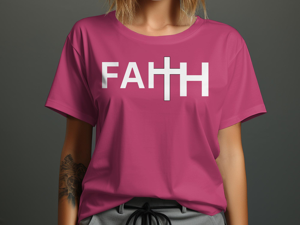 Christian Faith Cross T-shirt -Wear Your Faith with This Stylish Unisex Graphic Christian 100% Cotton Short Sleeve T-Shirt