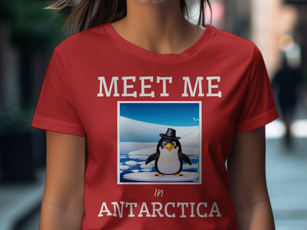 Antarctica T-Shirt Collection Shirt - This Shirt Featuring a Penguin In A Top Hat