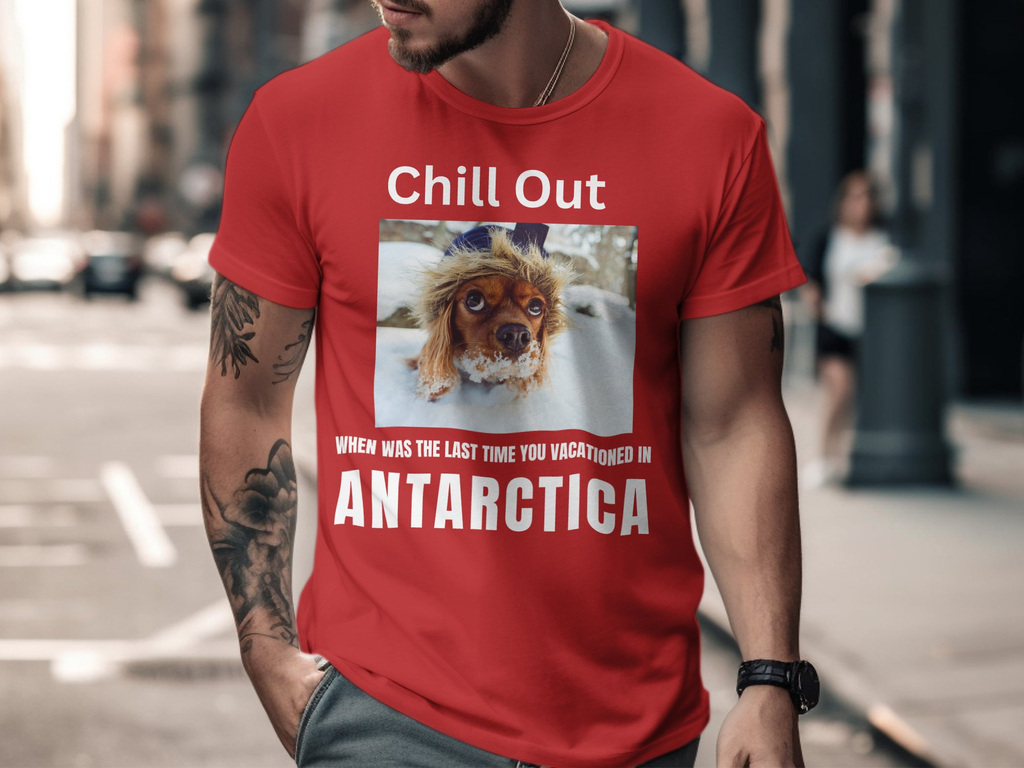 Antarctica T-Shirt Collection Shirt Featuring Puppy in the Snow