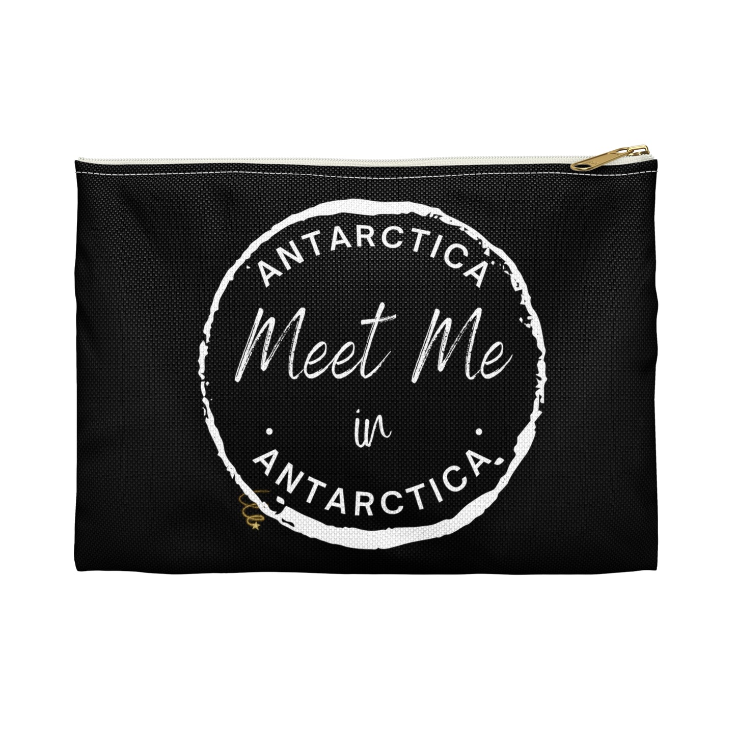 Flat Earth Meet Me In Antarctica Accessory Pouch