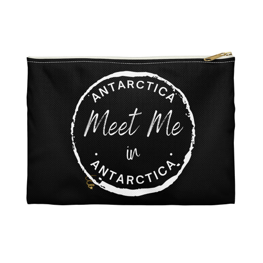 Flat Earth Meet Me In Antarctica Accessory Pouch