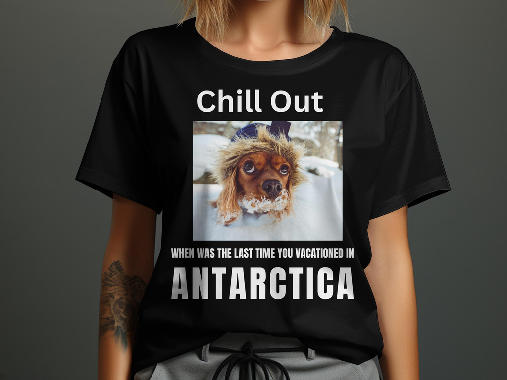 Antarctica T-Shirt Collection Shirt Featuring Puppy in the Snow