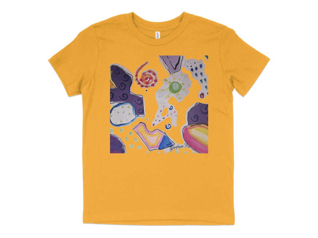 Youth Size: Josephine's Abstract Sunny Day T-Shirt - Youth and Grown-Folks Designs by Eva and Josephine