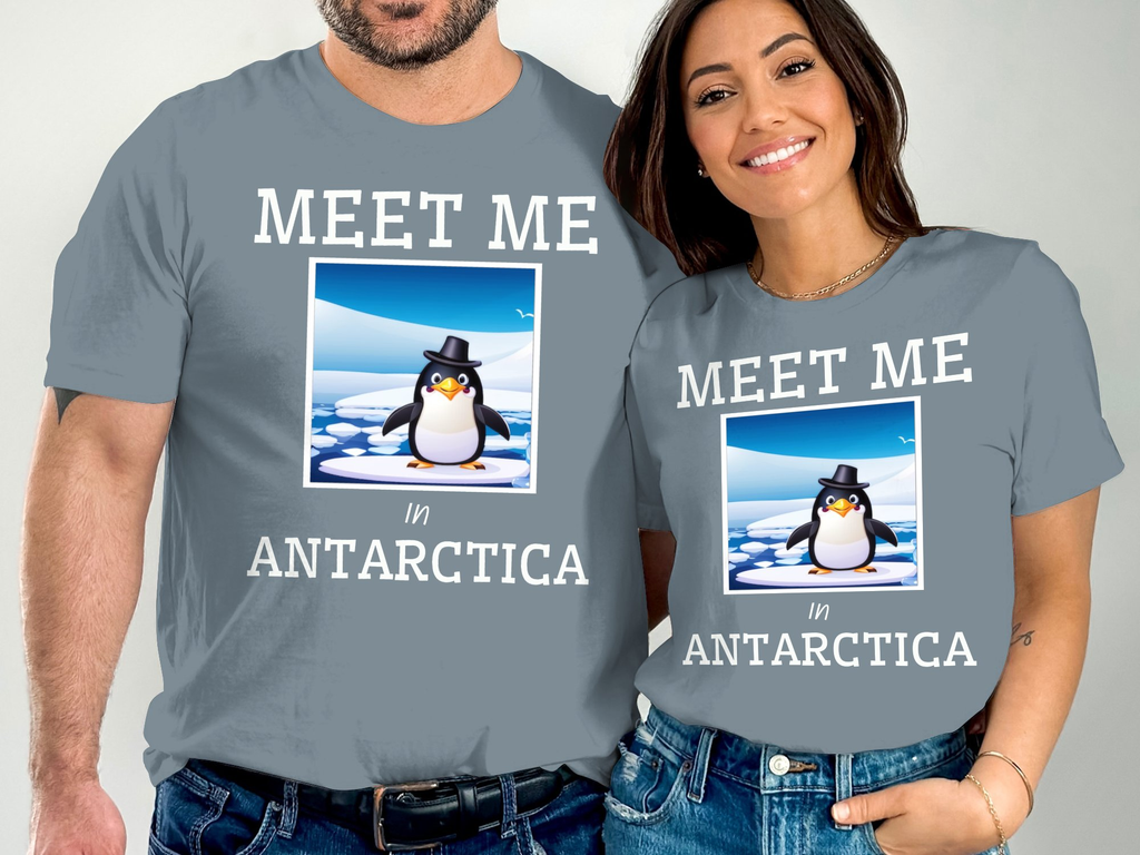 Antarctica T-Shirt Collection Shirt - This Shirt Featuring a Penguin In A Top Hat