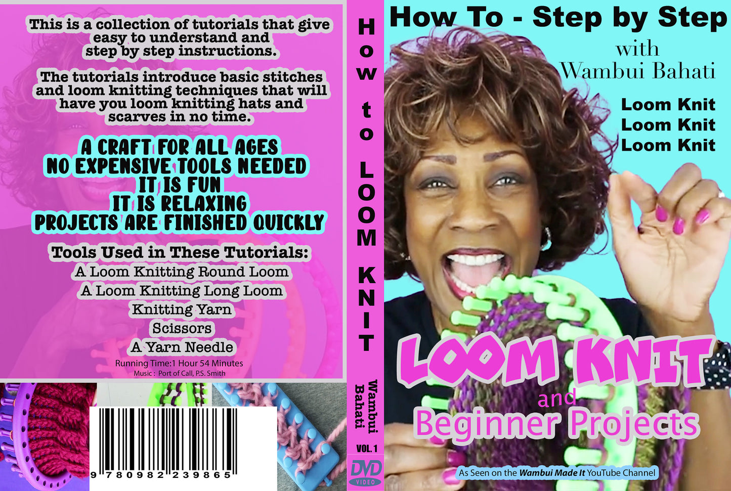 Loom Knit How To - Step by Step - Loom Knit and Beginner Projects --- DVD